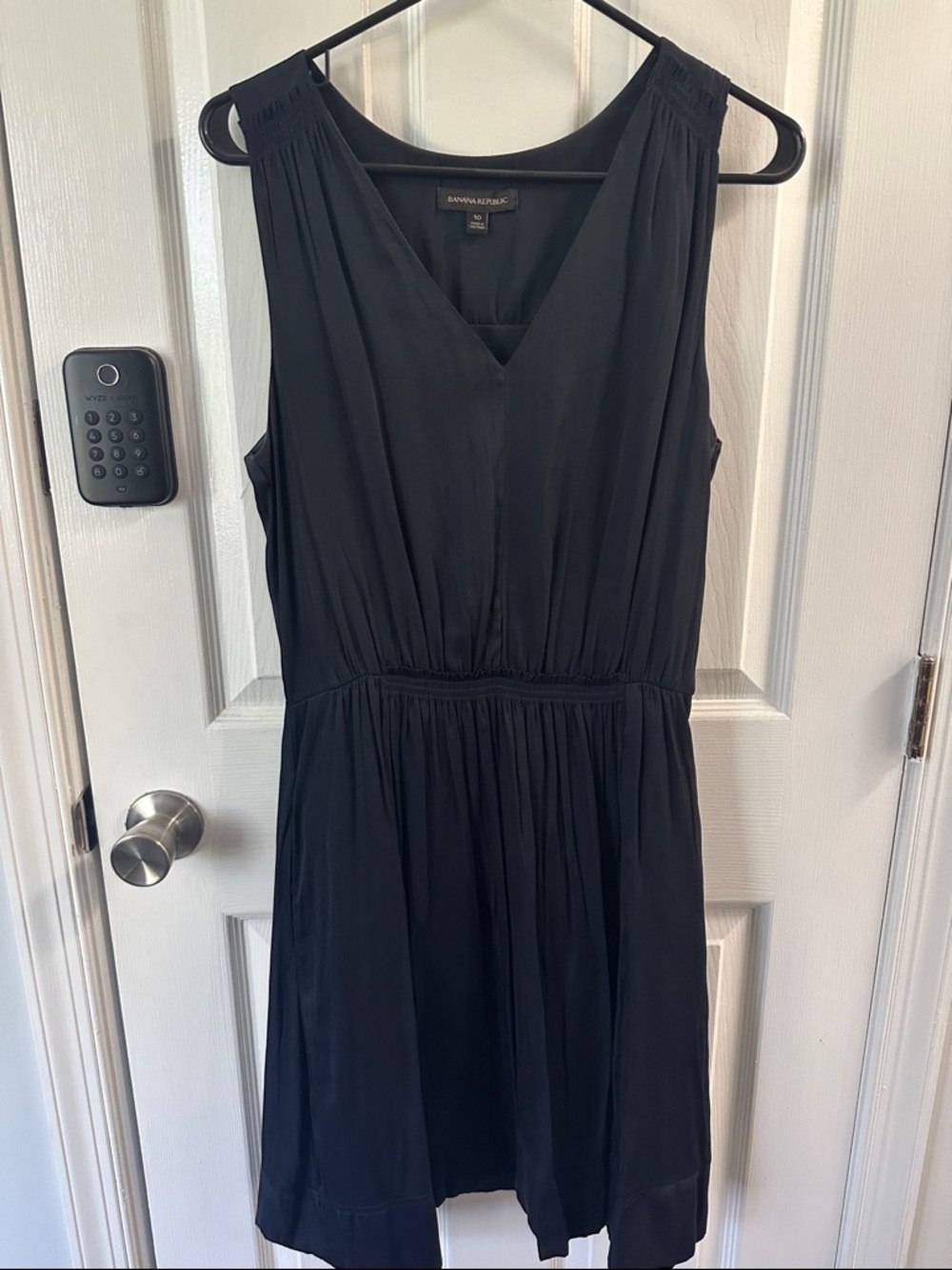 Banana Republic Navy Sleeveless V-Neck Dress